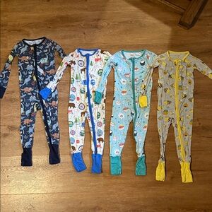 Little Sleepies Multicolor Kids Footies Bundle